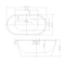 Alfi Brand ALFI brand AB8839 67" White Oval Acrylic Free Standing Soaking Bathtub AB8839 - alternate 9